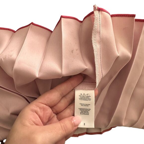 ALC Ariya Pleated Maxi Dress Ombre Sz 2 - Picture 8 of 8